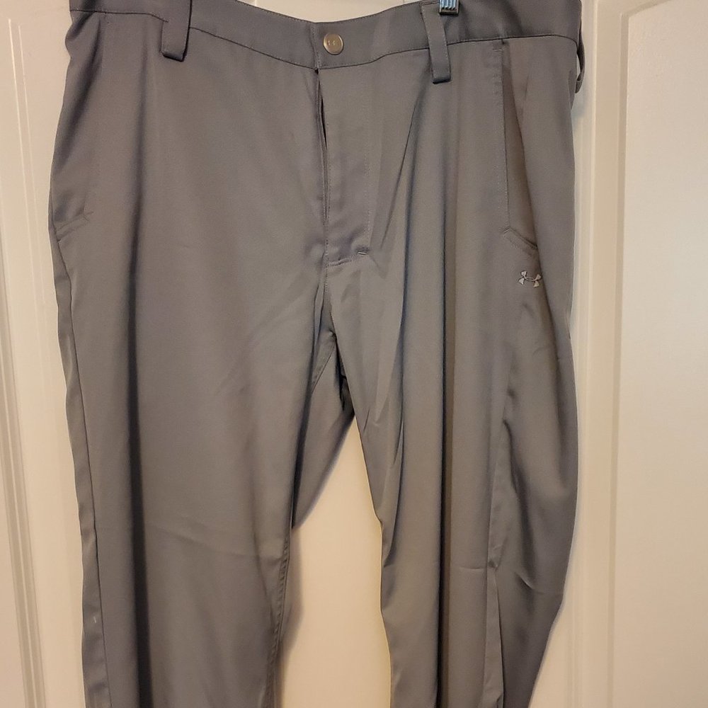 UNDER ARMOUR MEN'S GRAY GOLF PANTS 34X32